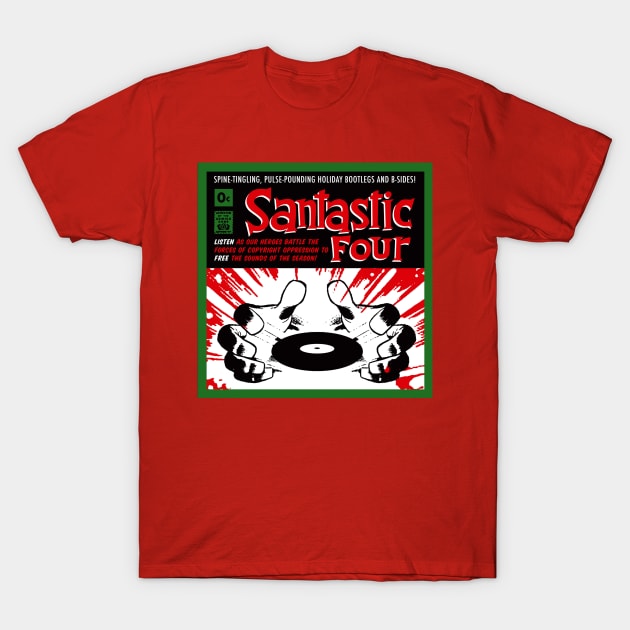 Santastic Four! T-Shirt by Ghost Cave Records /The Dennis Ball Show